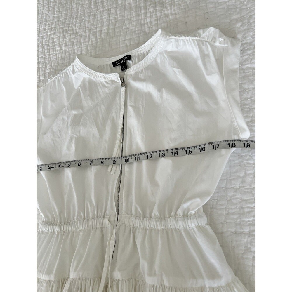 J. Crew White Midi Dress with Drawstring Waist - Picture 4 of 14